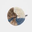 Azur Plissé Satin Silk Scrunchie