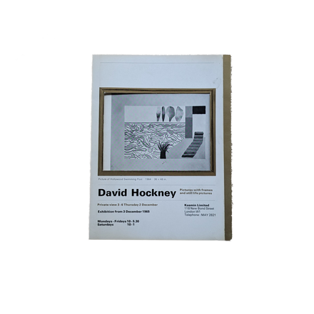 David Hockney: Invitation to December 1965 exhibition at Kasmin